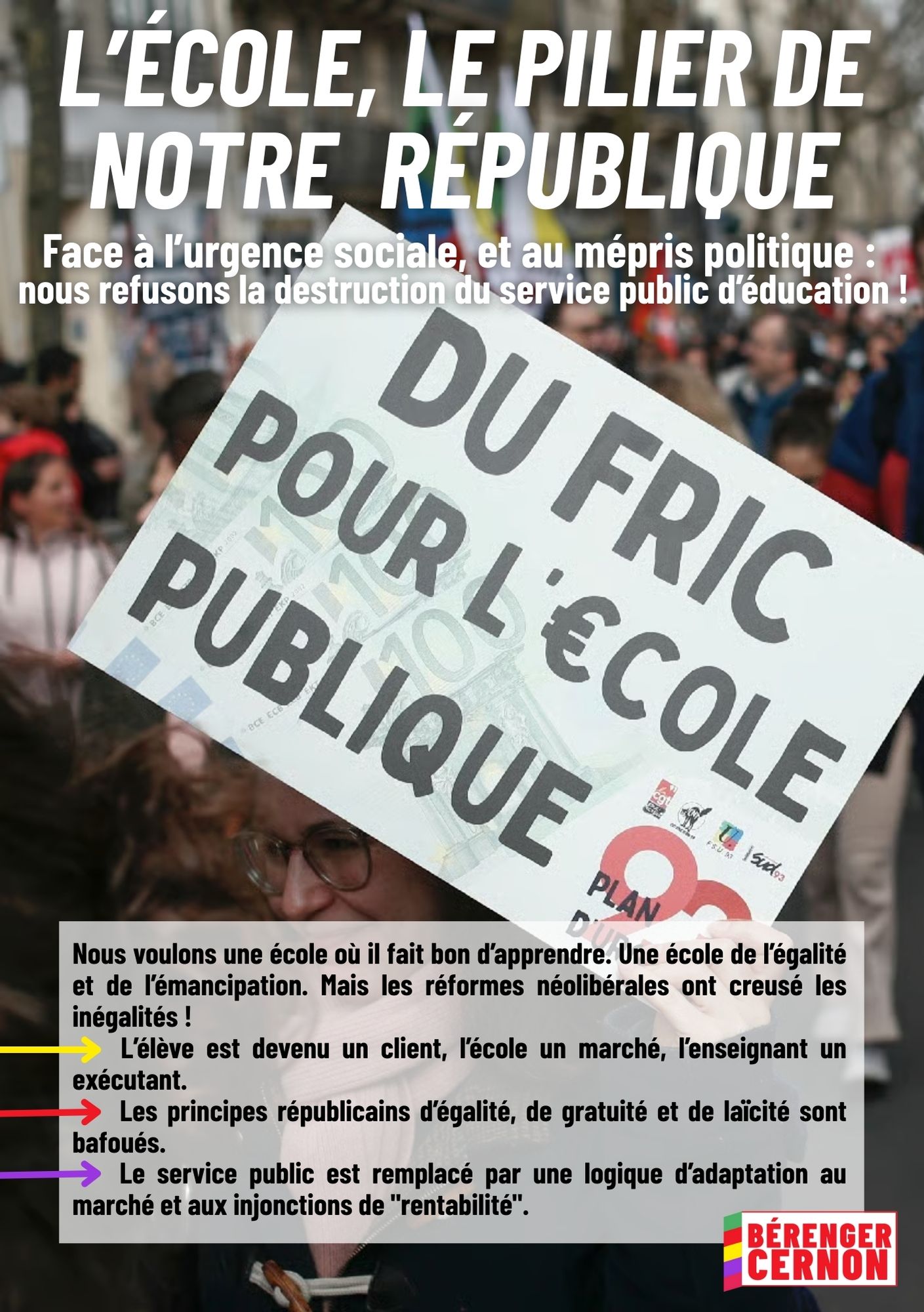 Fermetures de classes en Essonne : l’école est en danger !