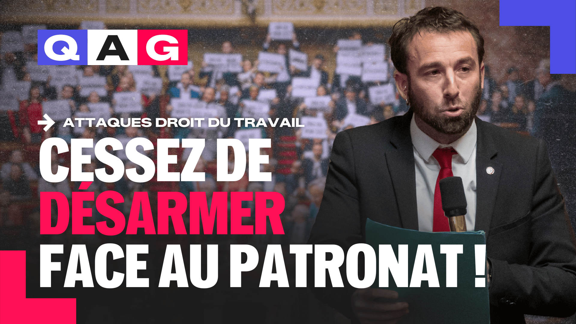 Jeunesse, travail, droits sociaux : j’ai interpellé le Gouvernement sur sa guerre contre le monde du travail